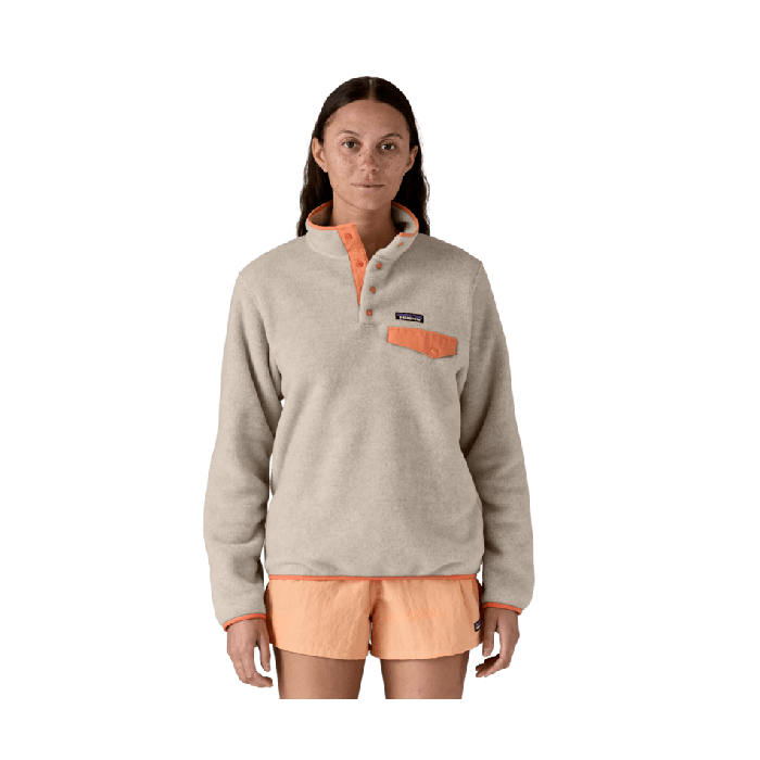 Ženski flis LW SYNCH SNAP (Oatmeal Heather w/Heirloom Peach)