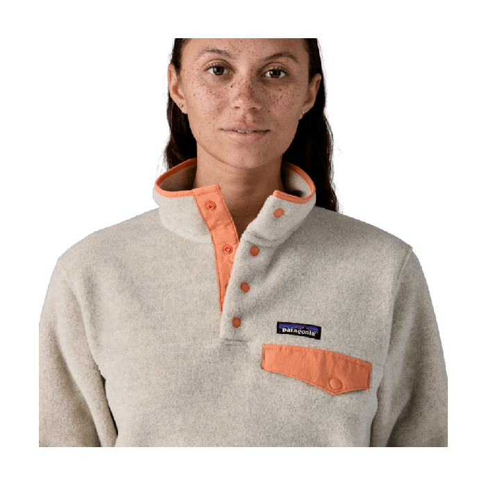 Ženski flis LW SYNCH SNAP (Oatmeal Heather w/Heirloom Peach)