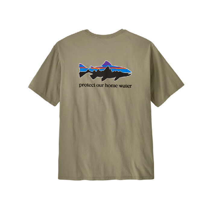 Moška majica s kratkimi rokavi HOME WATER TROUT ORGANIC (River Rock Green)