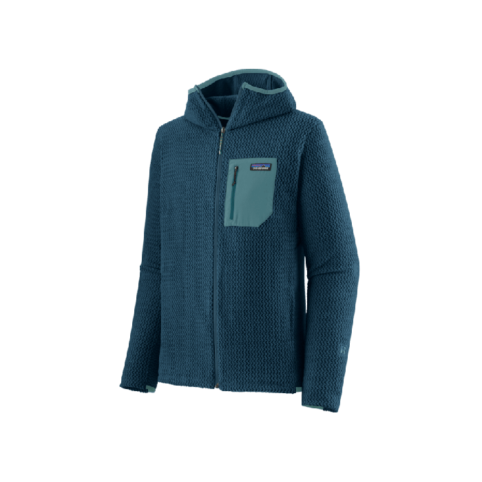 Moški flis s kapuco R1 AIR (Tidal Teal)