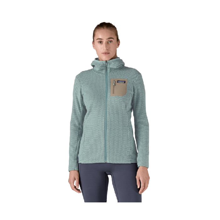 Ženski flis s kapuco R1 AIR (Thermal Blue)