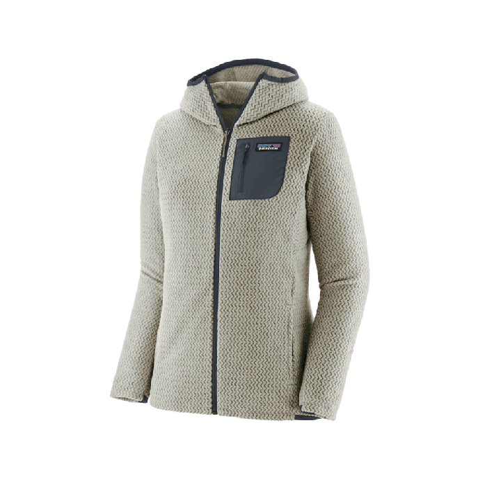 Ženski flis s kapuco R1 AIR (Wool White)