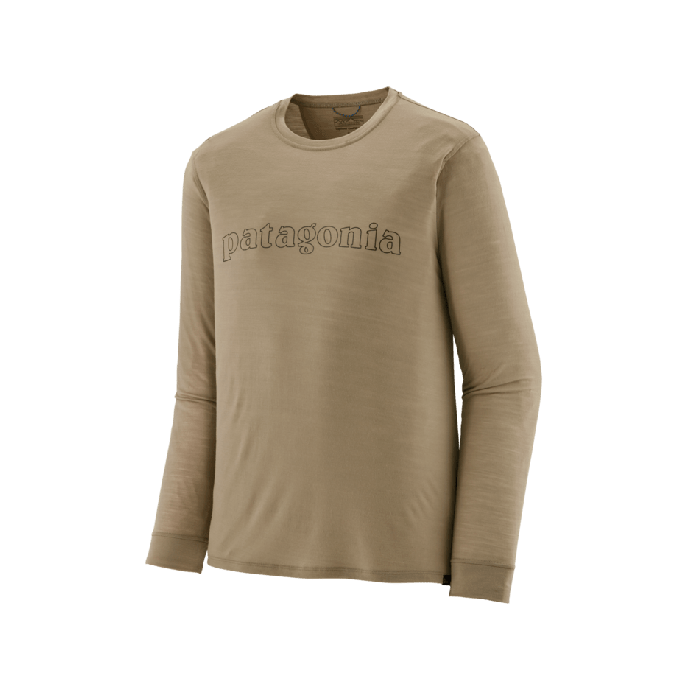 Moška aktivna dolga majica CAPILENE COOL MERINO (Outline Text Logo: Seabird Grey)