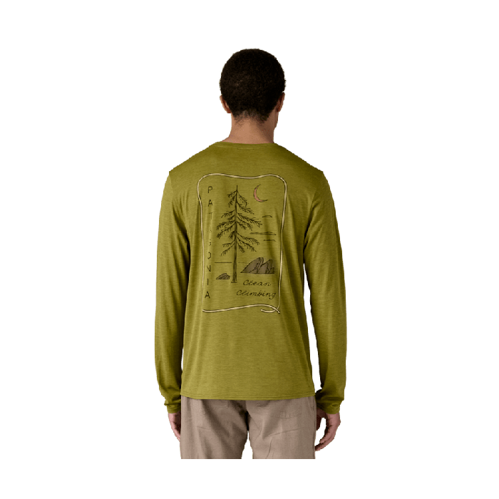 Moška aktivna dolga majica CAPILENE COOL DAILY (Clean Climb Roots: Graze Green X-Dye)