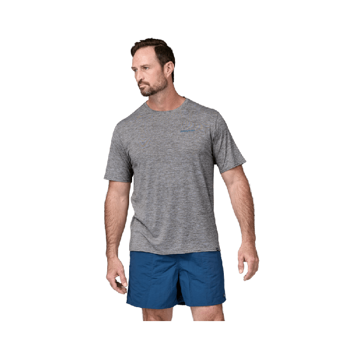 Moška aktivna kratka majica CAPILENE COOL DAILY (Boardshort Logo Abalone Blue: Feather Grey)