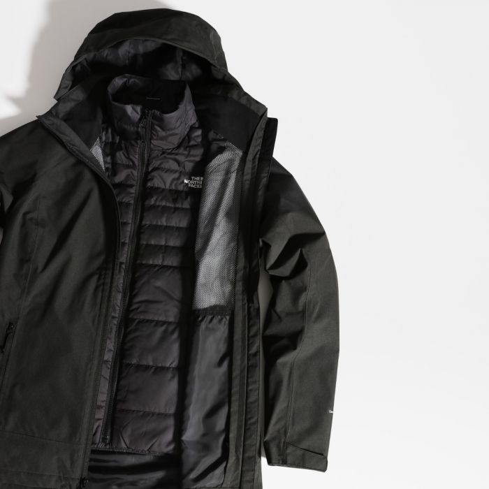 Ženska nepremočljiva jakna 3v1 INLUX TRICLIMATE (TNF BLACK HEATHER/TNF BLK)