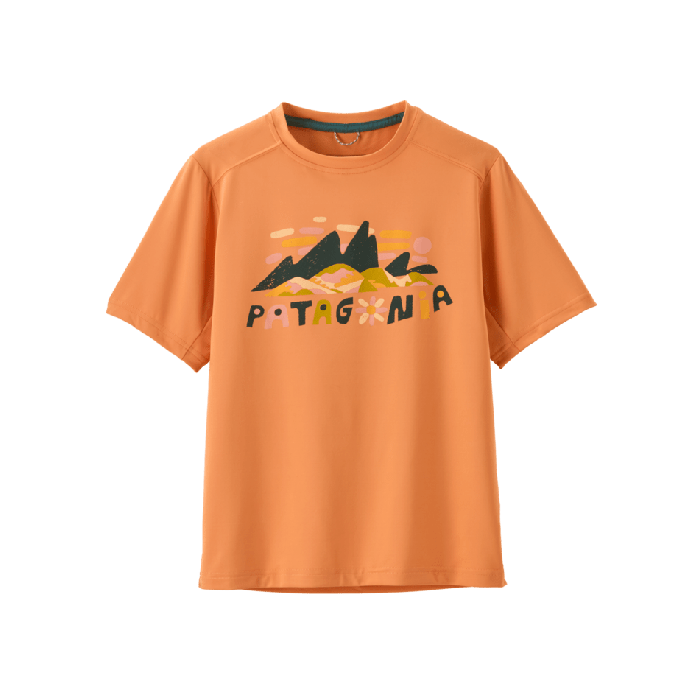 Otroška kratka majica CAPILENE SILKWEIGHT (Fitz Roy Superbloom: Heirloom Peach)
