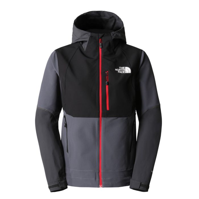 Ženska softshell jakna s kapuco DAWN TURN HYBRID (VNDGY/ASGY/TNFB)