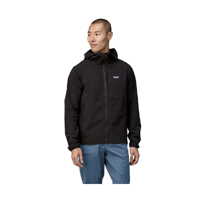 Moška softshell jakna R1 TECHFACE HOODY (Black)