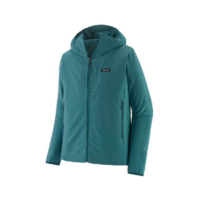 Moška softshell jakna R1 TECHFACE HOODY (Wetland Blue)