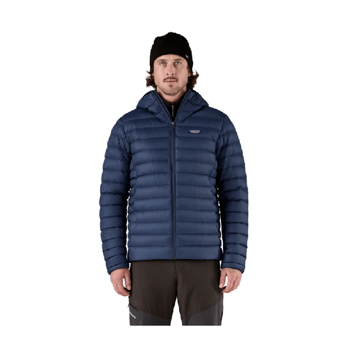 Moška puhovka s kapuco DOWN SWEATER (New Navy)