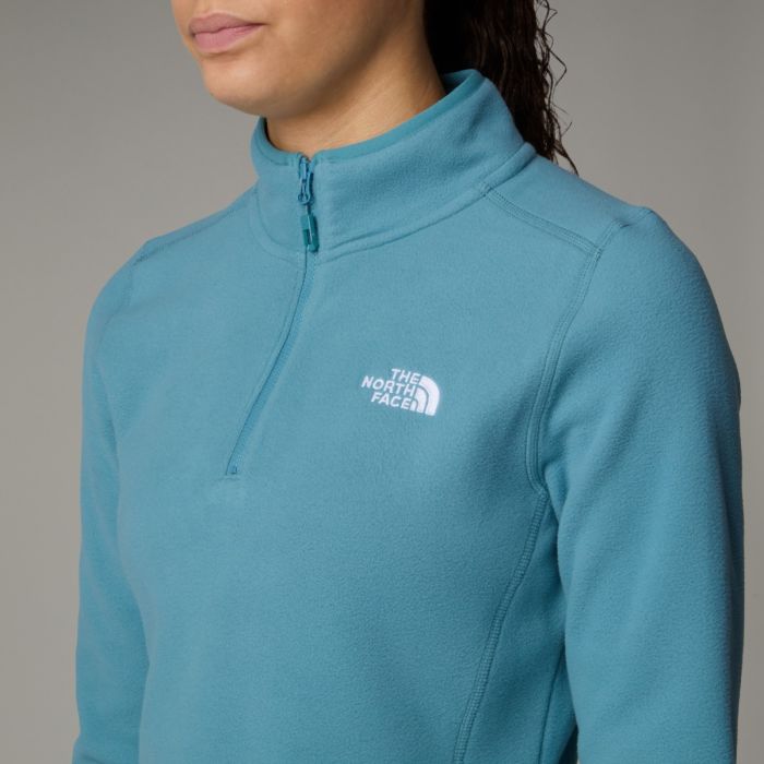 Ženski flis 100 GLACIER 1/4 ZIP (ALGAE BLUE)
