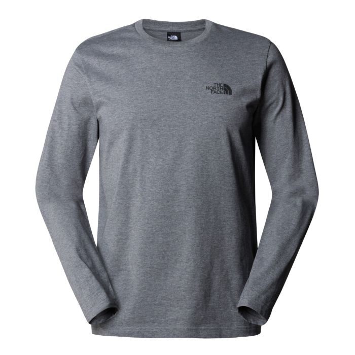 Moška majica z dolgimi rokavi SIMPLE DOME (TNF MEDIUM GREY HEATHER)
