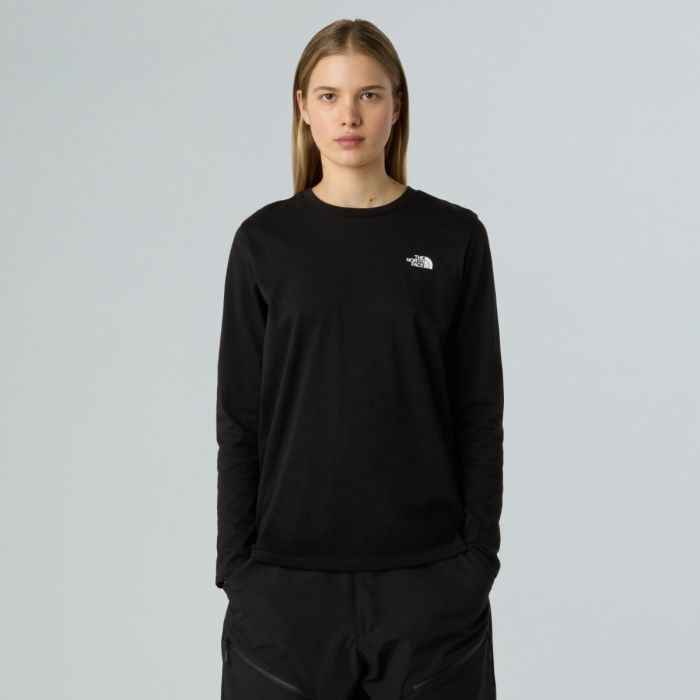 Ženska majica z dolgimi rokavi SIMPLE DOME (TNF BLACK)