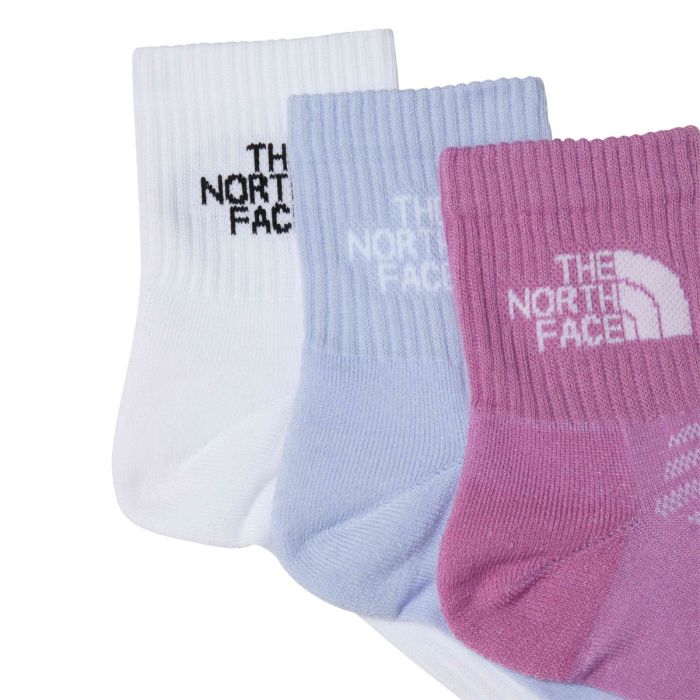 Nogavice MULTI SPORT CUSH QUARTER SOCK - 3P (Wht/Prp Mnt)