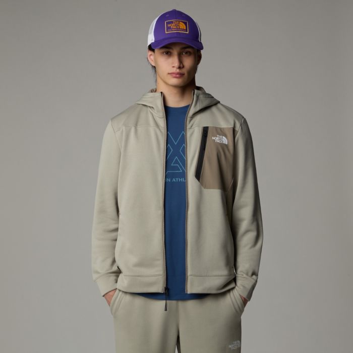 Moški flis s kapuco MOUNTAIN ATHLETICS (CLAY GREY/CAVERN GREY)