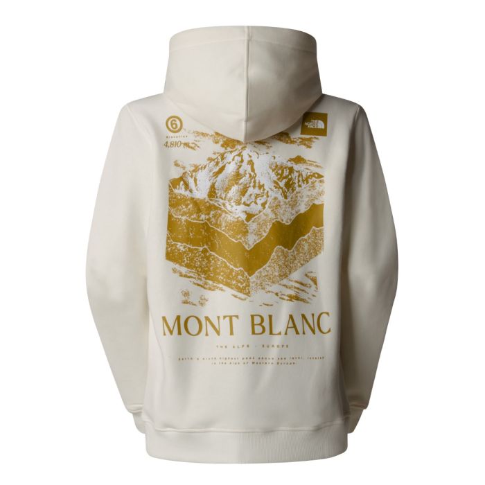 Ženski pulover s kapuco TOPOGRAPHIC (WHITE DUNE)