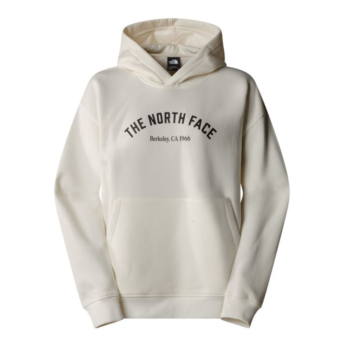 Ženski pulover s kapuco HOODIE VARSITY GRAPHIC (WHITE DUNE)