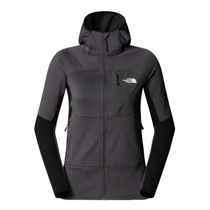 Ženski flis s kapuco STORMGAP POLARTEC POWERGRID (ANTHRACITE GREY/TNF BLACK)