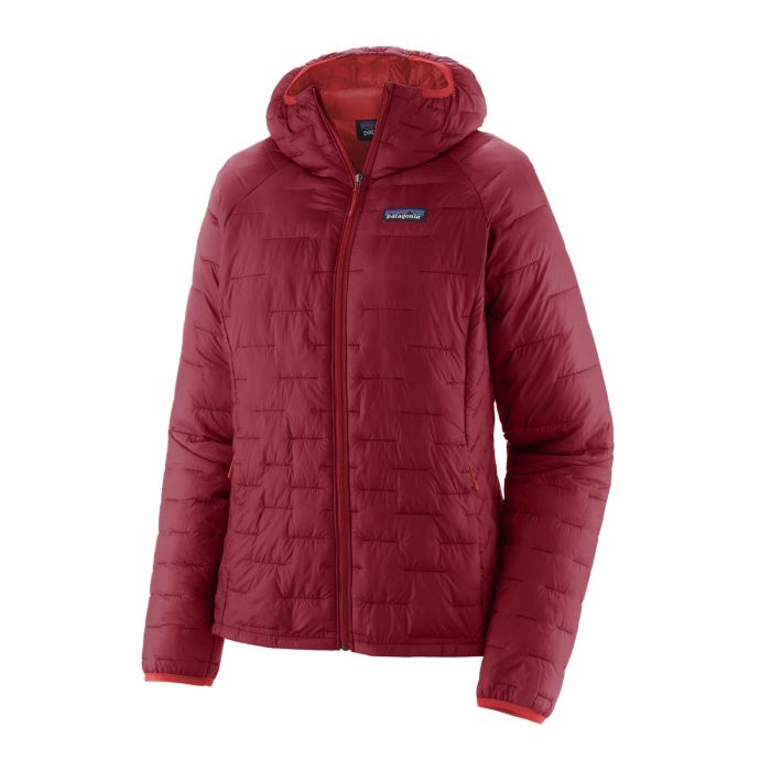 Ženska podložena jakna s kapuco MICRO PUFF (Wax Red)
