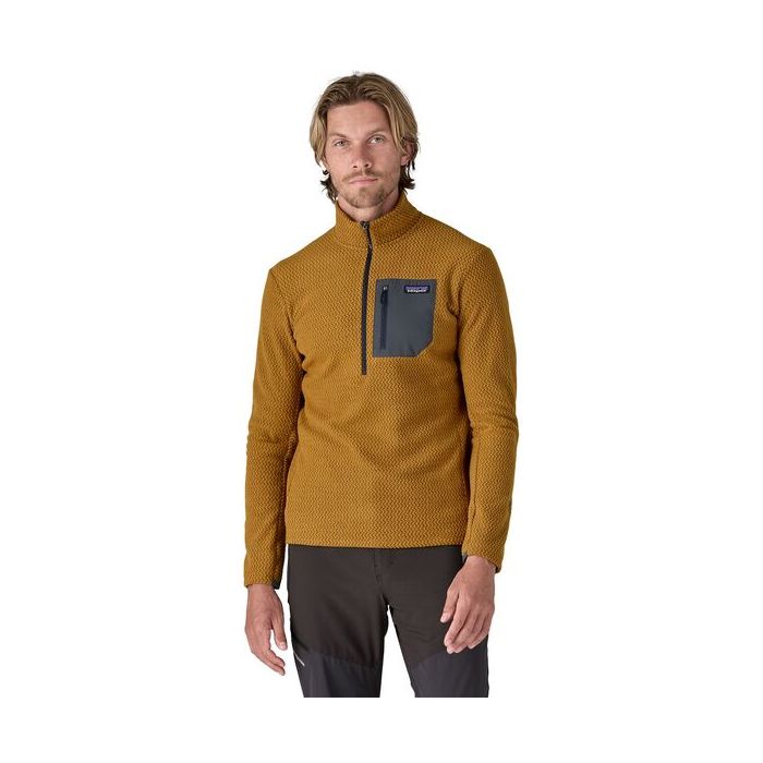 Moški flis R1 AIR ZIP NECK (Raptor Brown)