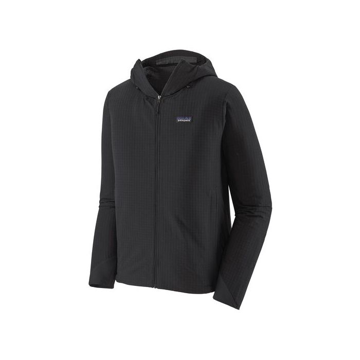 Moški flis R1 TECHFACE HOODY (Black)