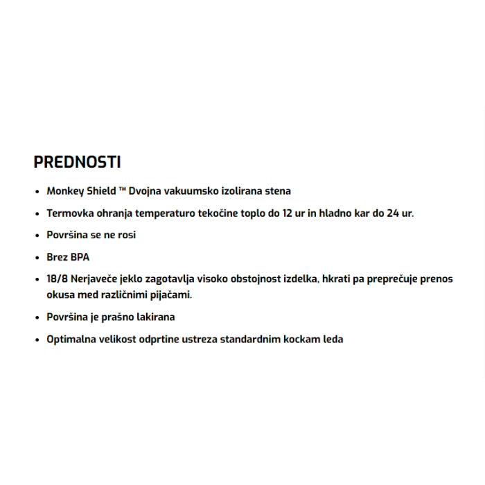 Termovka Snow Monkey GO-GETTER 0,6L bela