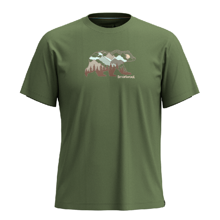 Moška majica s kratkimi rokavi Bear View Graphic (fern green)