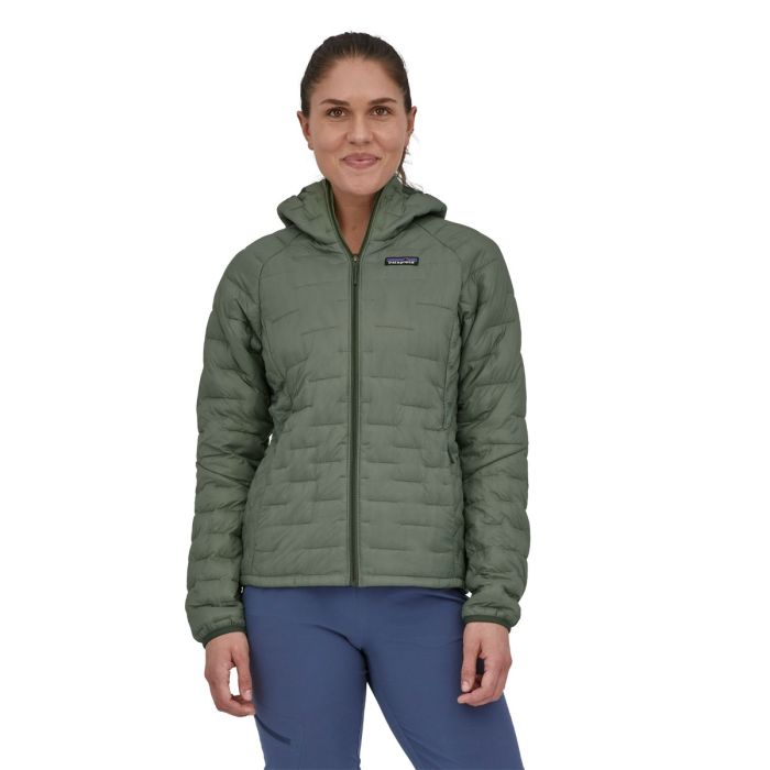 Ženska podložena jakna s kapuco MICRO PUFF (Hemlock Green)