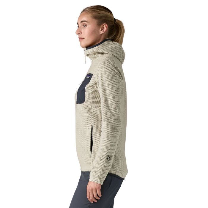 Ženski flis s kapuco R1 AIR (Wool White)