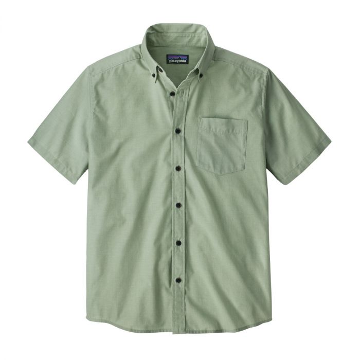 Moška srajca s kratkimi rokavi DAILY (Chambray/Sedge Green)