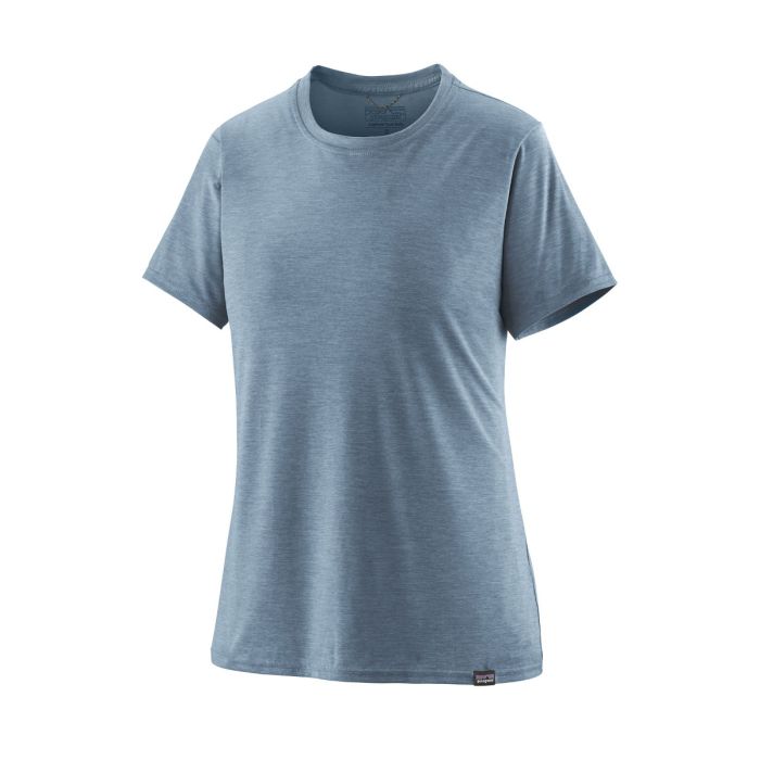 Ženska aktivna kratka majica CAPILENE COOL DAILY (Steam Blue - Light Plume Grey X-Dye)