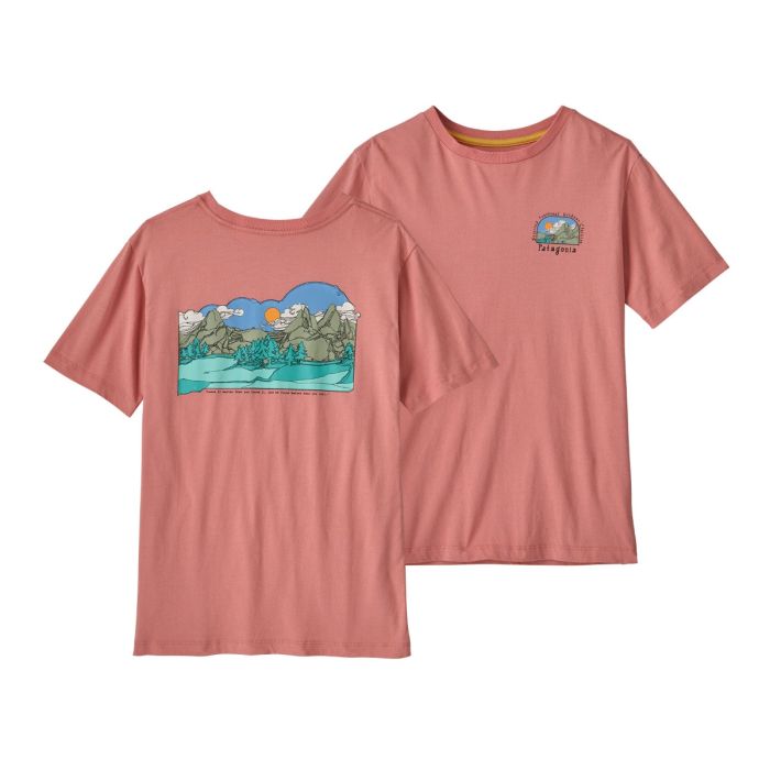 Otroška kratka majica REGENERATIVE ORGANIC GRAPHIC (Lost And Found: Sunfade Pink)