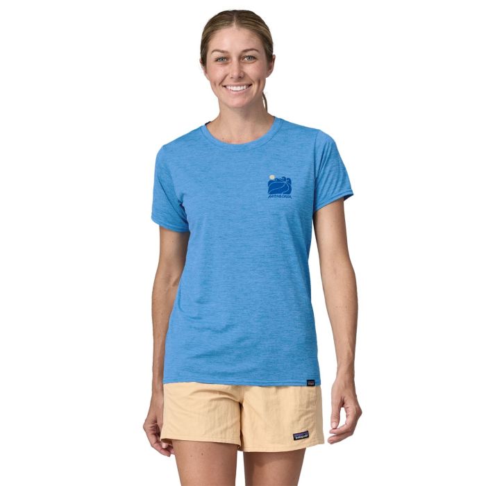 Ženska aktivna kratka majica CAPILENE COOL DAILY (Sunrise Rollers: Vessel Blue X-Dye)