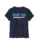 PATAGONIA Ženska majica s kratkimi rokavi P-6 LOGO RESPONSIBILI-TEE MODRA