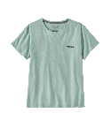 Ženska Patagonia majica s kratkimi rokavi P-6 LOGO RESPONSIBILI-TEE zelena