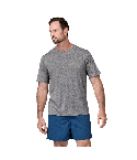 PATAGONIA Moška aktivna kratka majica CAPILENE COOL DAILY SIVA
