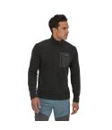 Moški flis R1 AIR ZIP NECK (Black)