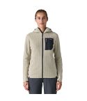 Ženski flis s kapuco R1 AIR (Wool White)