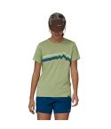 Ženska aktivna kratka majica CAPILENE COOL DAILY (Ridge Rise Stripe: Salvia Green X-Dye)