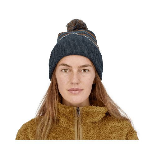 Kapa Powder Town Beanie (Fitz Roy Stripe Knit: Smolder Blue)