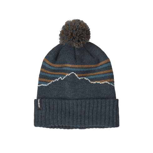 Kapa Powder Town Beanie (Fitz Roy Stripe Knit: Smolder Blue)