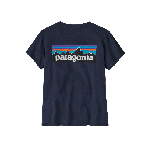 PATAGONIA Ženska majica s kratkimi rokavi P-6 LOGO RESPONSIBILI-TEE MODRA