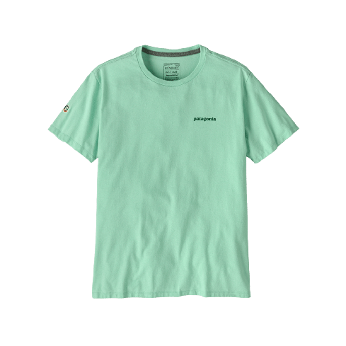 PATAGONIA Majica s kratkimi rokavi FITZ ROY ICON ZELENA