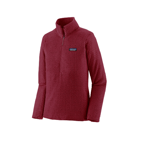 PATAGONIA Ženski flis R1 AIR ZIP NECK RDEČA