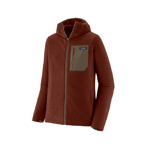 Moški flis s kapuco R1 AIR (Dried Vanilla)