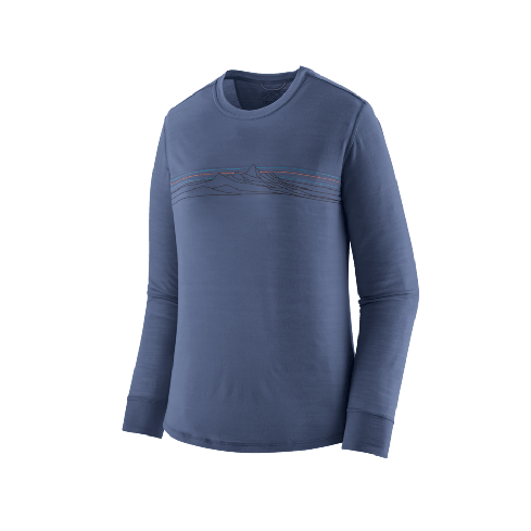 Ženska aktivna dolga majica CAPILENE COOL MERINO (Strata Stripe: Current Blue)