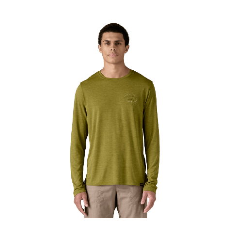 PATAGONIA Moška aktivna dolga majica CAPILENE COOL DAILY ZELENA