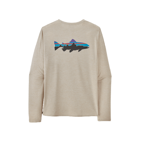 Patagonia moška dolga majica CAPILENE COOL DAILY riba bela