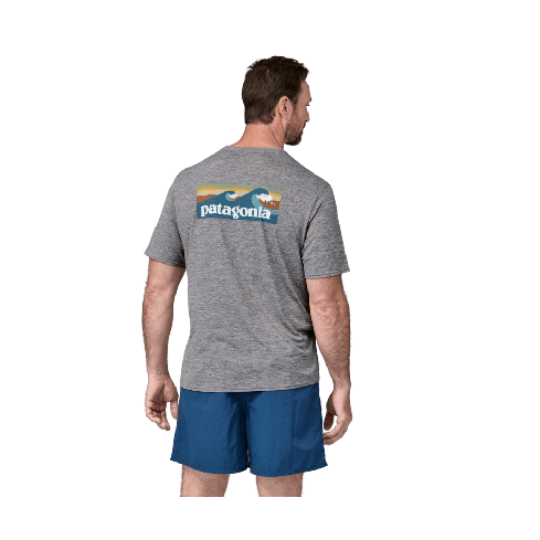 Moška aktivna kratka majica CAPILENE COOL DAILY (Boardshort Logo Abalone Blue: Feather Grey)